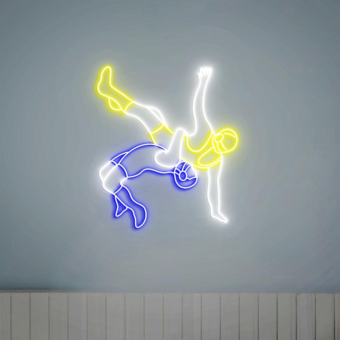 Wrestling Neon Light Sign, Custom Wrestling Sign, Personalized Gifts for Wrestler, Wrestling Christmas Gifts, Wrestling Sports Room Decor