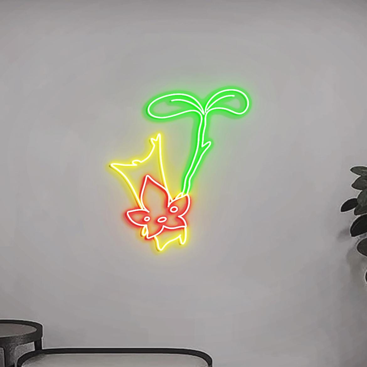 Korok Neon Sign Light, Cute Korok for Wall Decor, Cute Korok Gifts, Nintend Themed Game Room Wall Neon Light