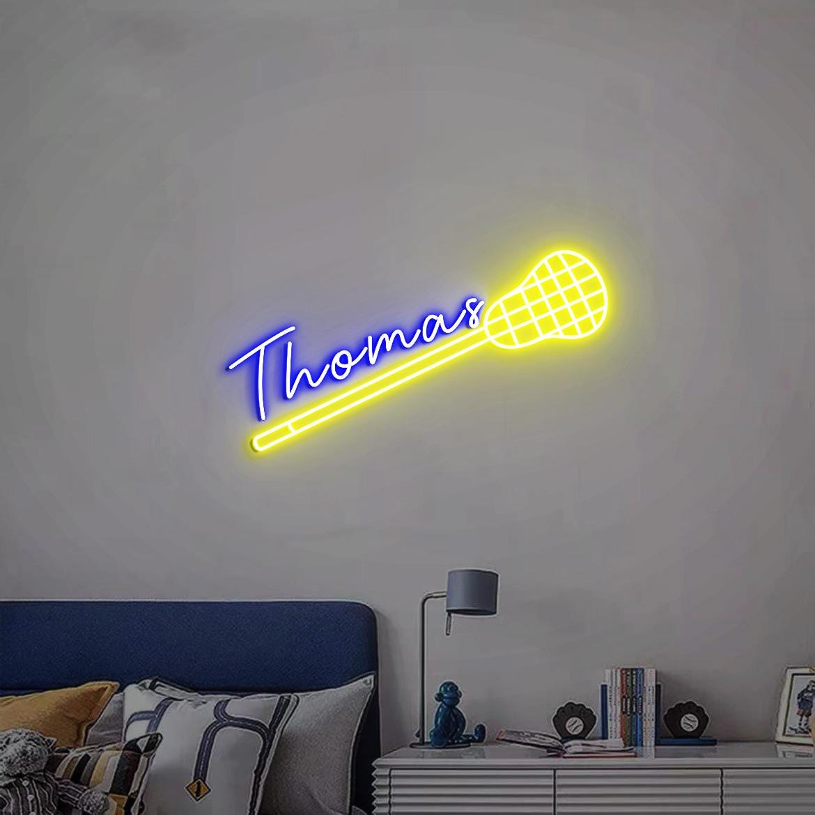 Lacrosse Neon Sign, Lacrosse Stick with Name Sign, Lacrosse Sports Sign, Lacrosse Sign Decor, Lacrosse Gift, Lacrosse Birthday Gift