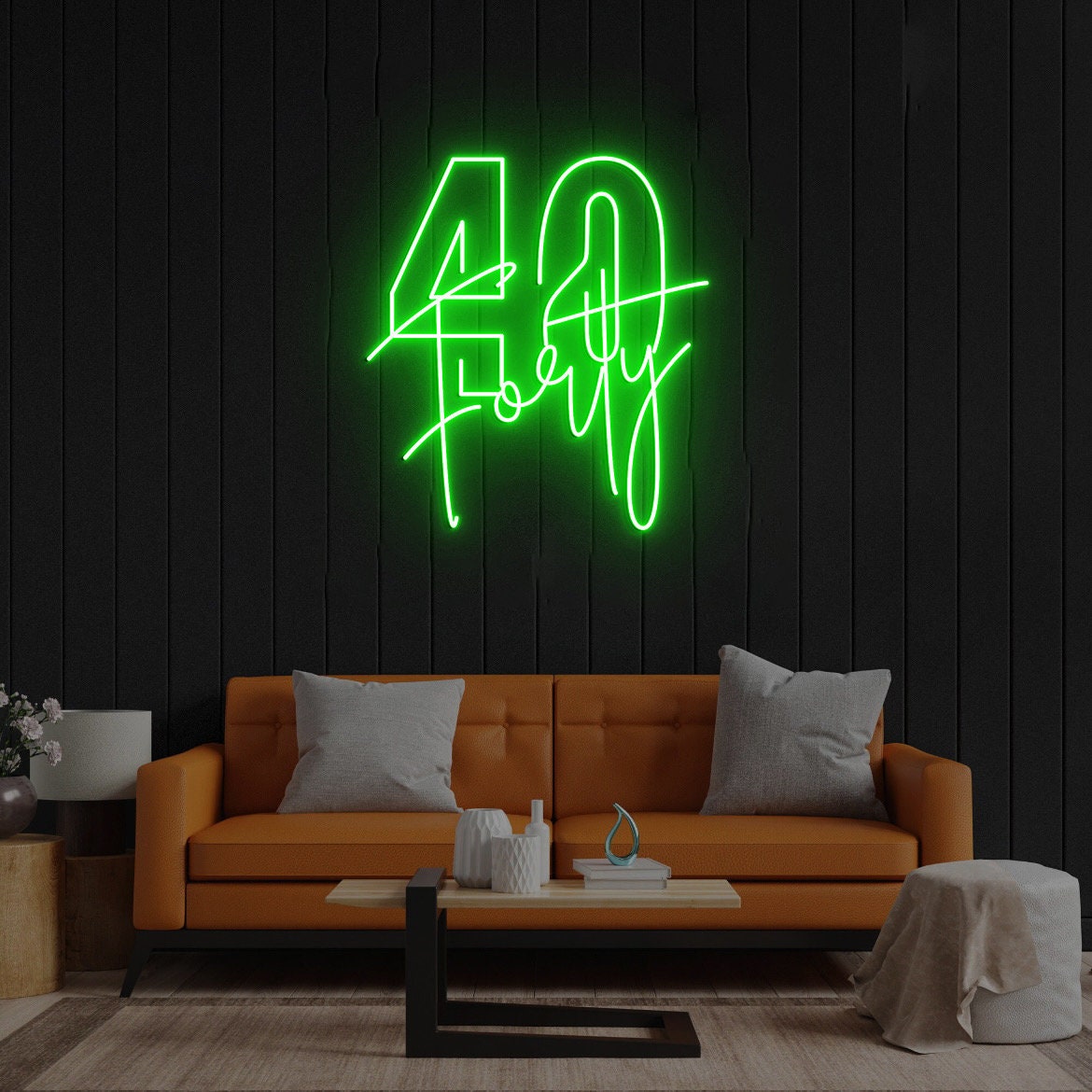 40 Forty Neon Sign, 40th Birthday Decorations,Custom Birthday Neon Light Sign, 40th Birthday Decor, 40th Birthday Neon Sign