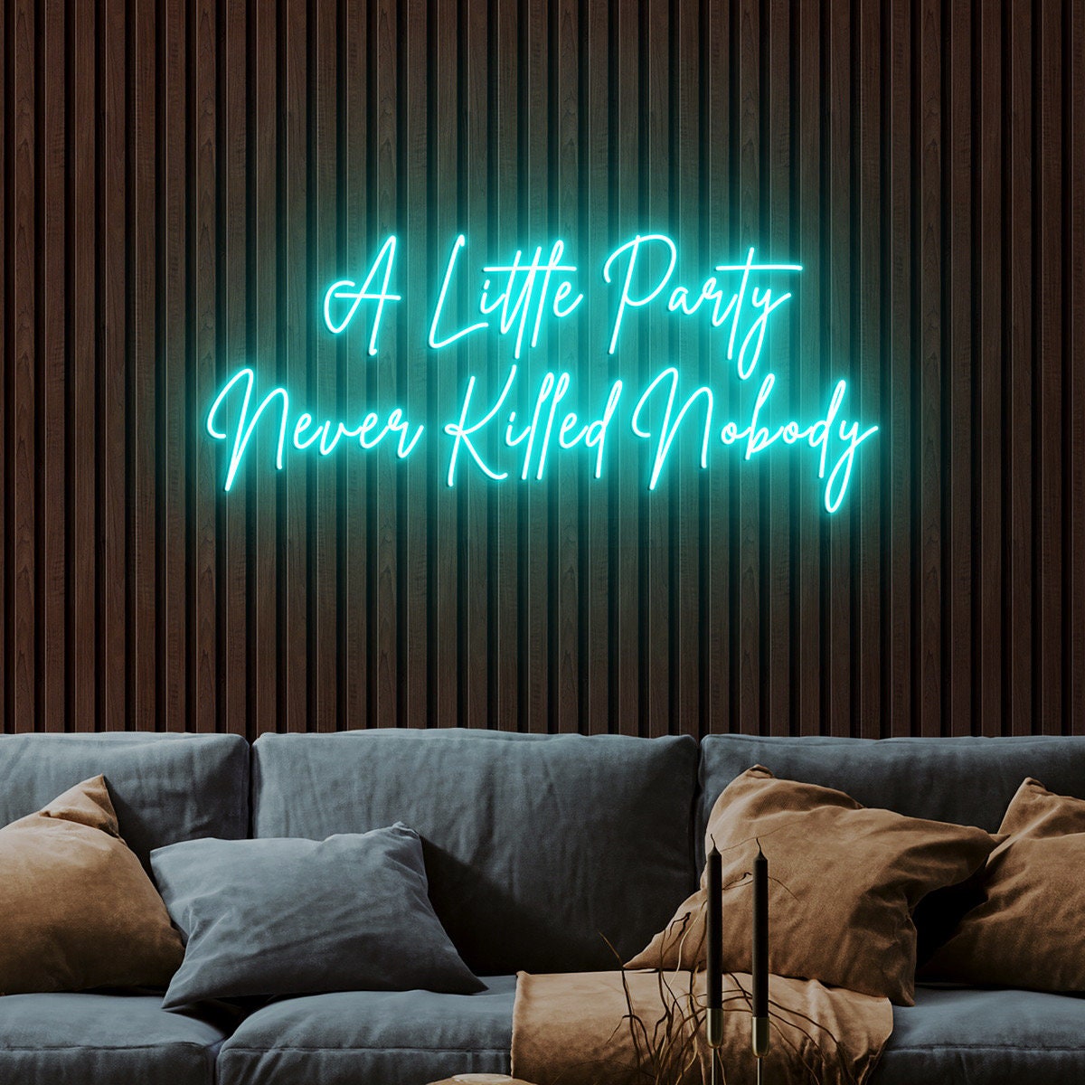 A Little Party Never Killed Nobody Neon Sign, Party Decor, Pink Led Sign Light for Party Event Decor