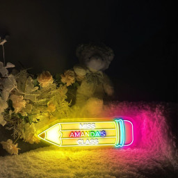 Pencil Neon wall Sign, Neon like, Pencil Neon Sign, Edge Lit Neon, Teacher Neon Light, Pencil Decorations, Teacher Neon Sign Decor Gifts