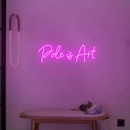 Pole is Art Neon Sign, Pole Dancing Classes Wall Art, Neon Sign for Pole Studio Decoration, Home Pole Room Decor Idea, Gift for Pole Dancer