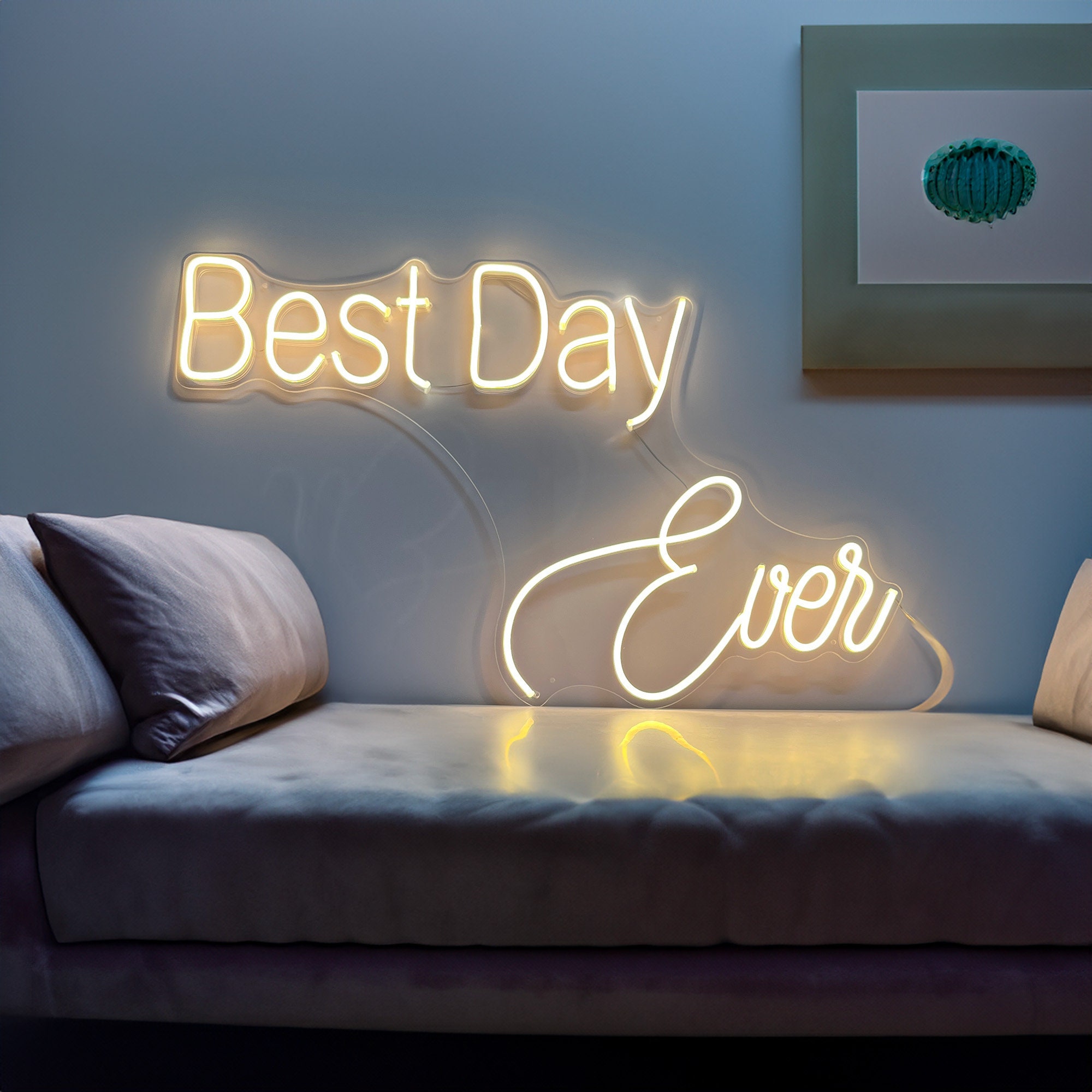 Best Day Ever Neon Sign, Custom Neon Sign Aesthetic , Wedding Neon Sign Wall Decor, Neon Sign Bedroom, Wedding Flower Wall Sign