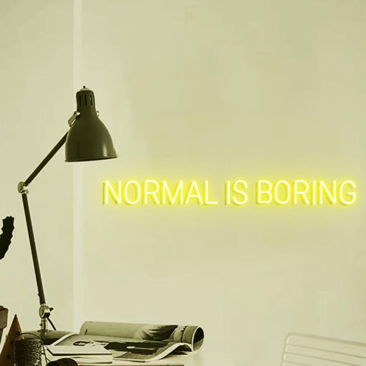 Custom Neon Sign Normal is Boring, Normal is Boring Sign, New Sign for Wall Decor, Motivational Wall Hanging, Neon Sign