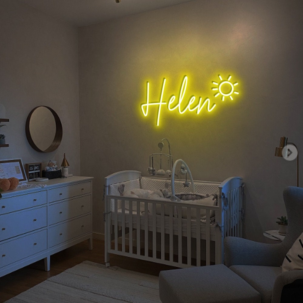 Custom Neon Name Sign For Kids Bedroom, Neon Sign Custom Battery Powered, Personalized Gift For Girls Bedroom, Nursery Decor, Wall Decor