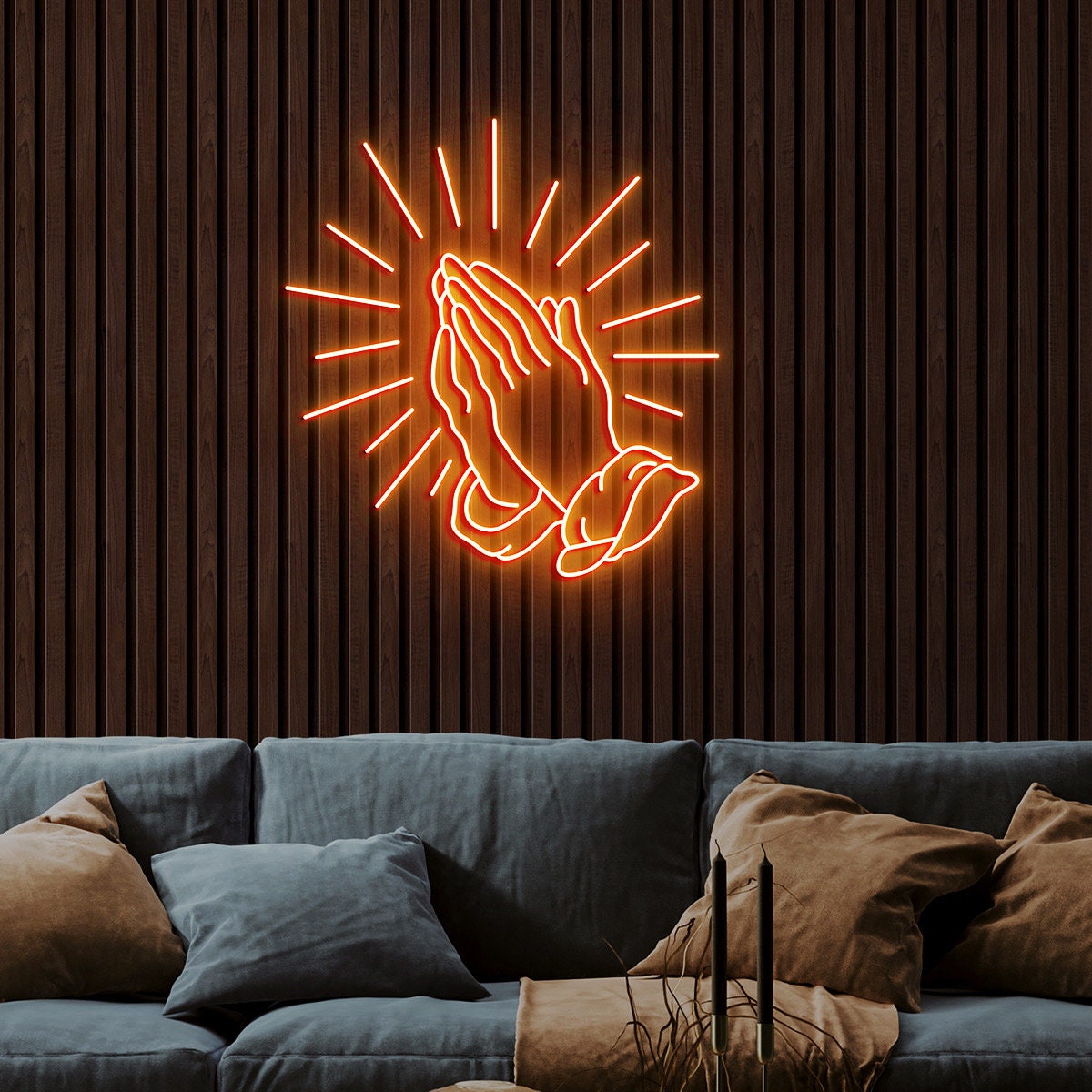 Praying Hands Neon Sign, Hands Neon Sign, Hand of God, Faith Wall Decor, Christian gifts, Jess gifts