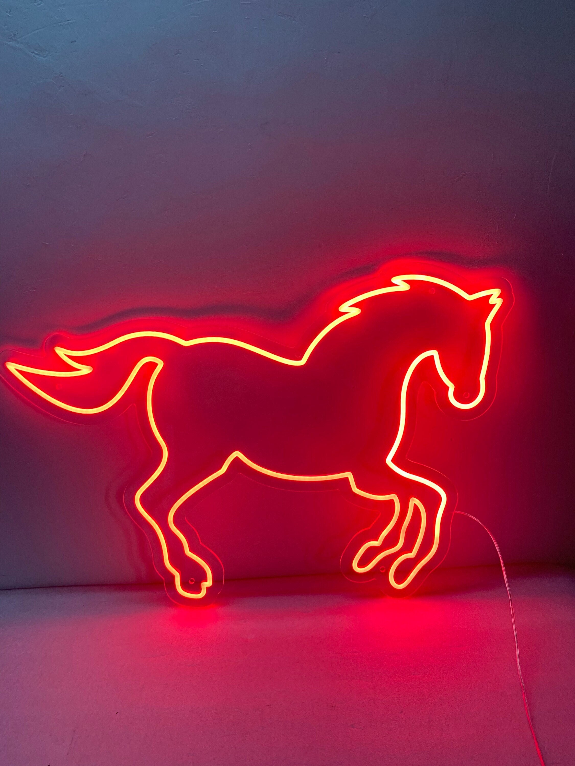 Horse Neon Light, Horse Decor, Horse Room Decor, Horse Wall Art