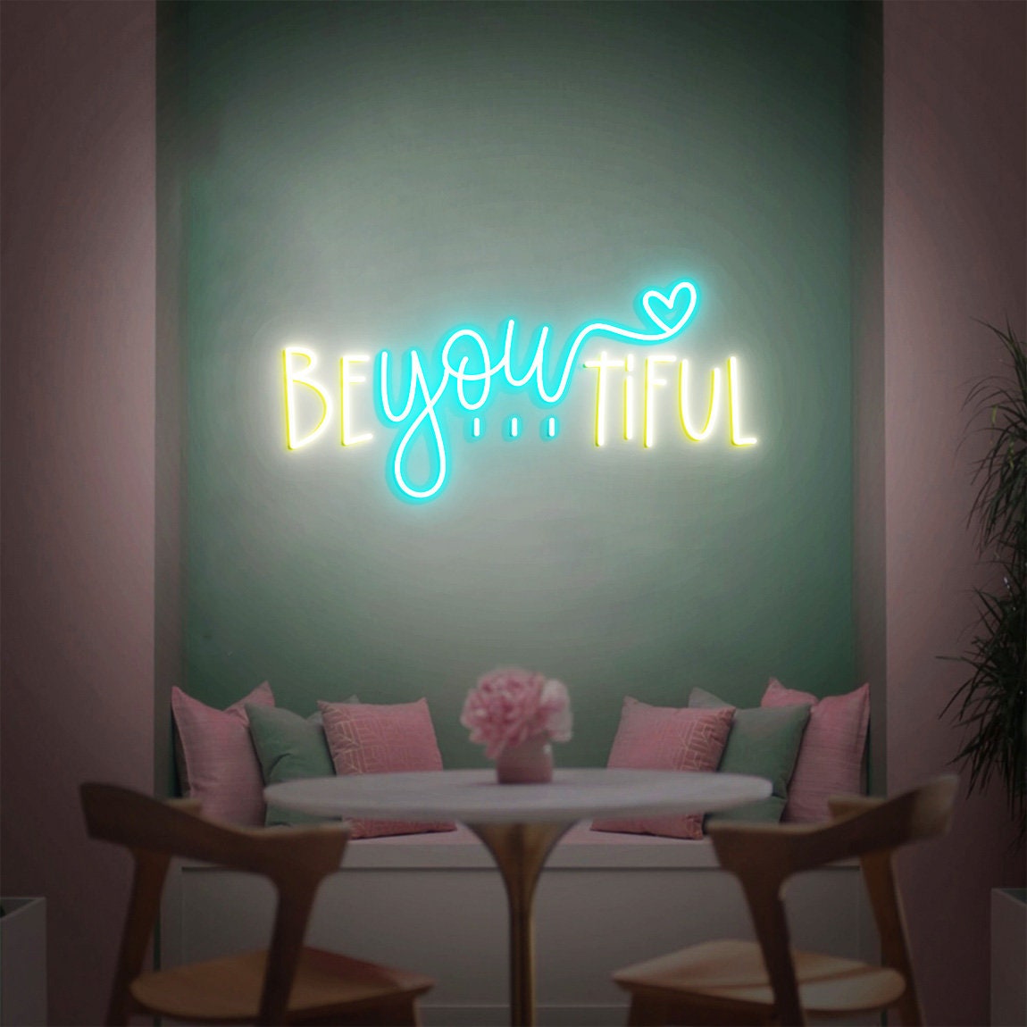 Custom Be You Tiful Sign, BeYouTiful Sign for Girl Bedroom Decor, Makeup Room Sign, Custom Beautiful Sign Gift for Beauty Salon