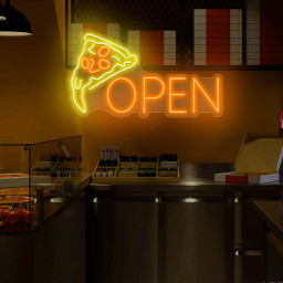 Pizza Open Neon Sign,Restaurant Neon Sign,Open Pizza Neon sign,Kitchen neon sign,,Wall Decor Business Neon Sign, Gift For Restaurant Shop