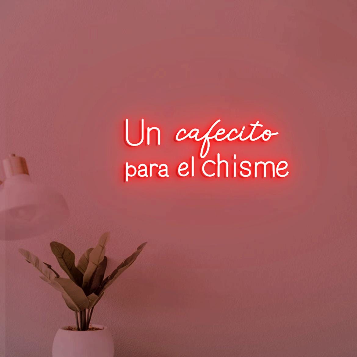 Un cafecito para el chisme Sign Neon Light, Spanish kitchen Decor, Spanish Coffee Sign, cafetería Sign, café Sign