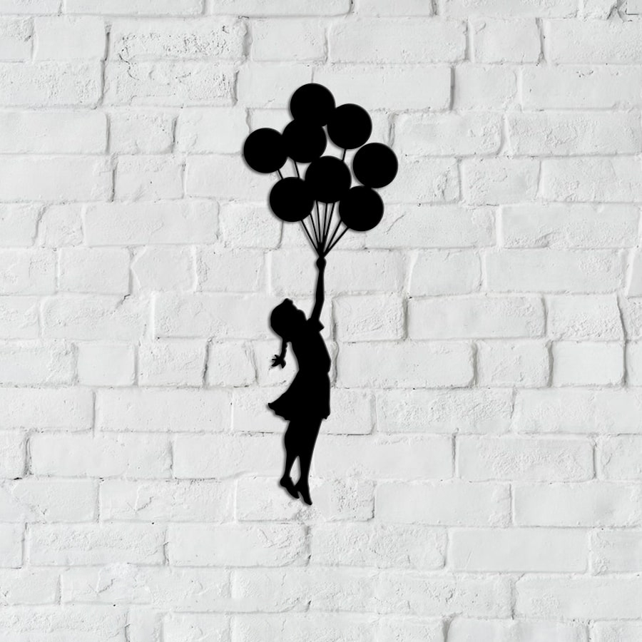 Banksy – Flying Balloons Girl Adaption