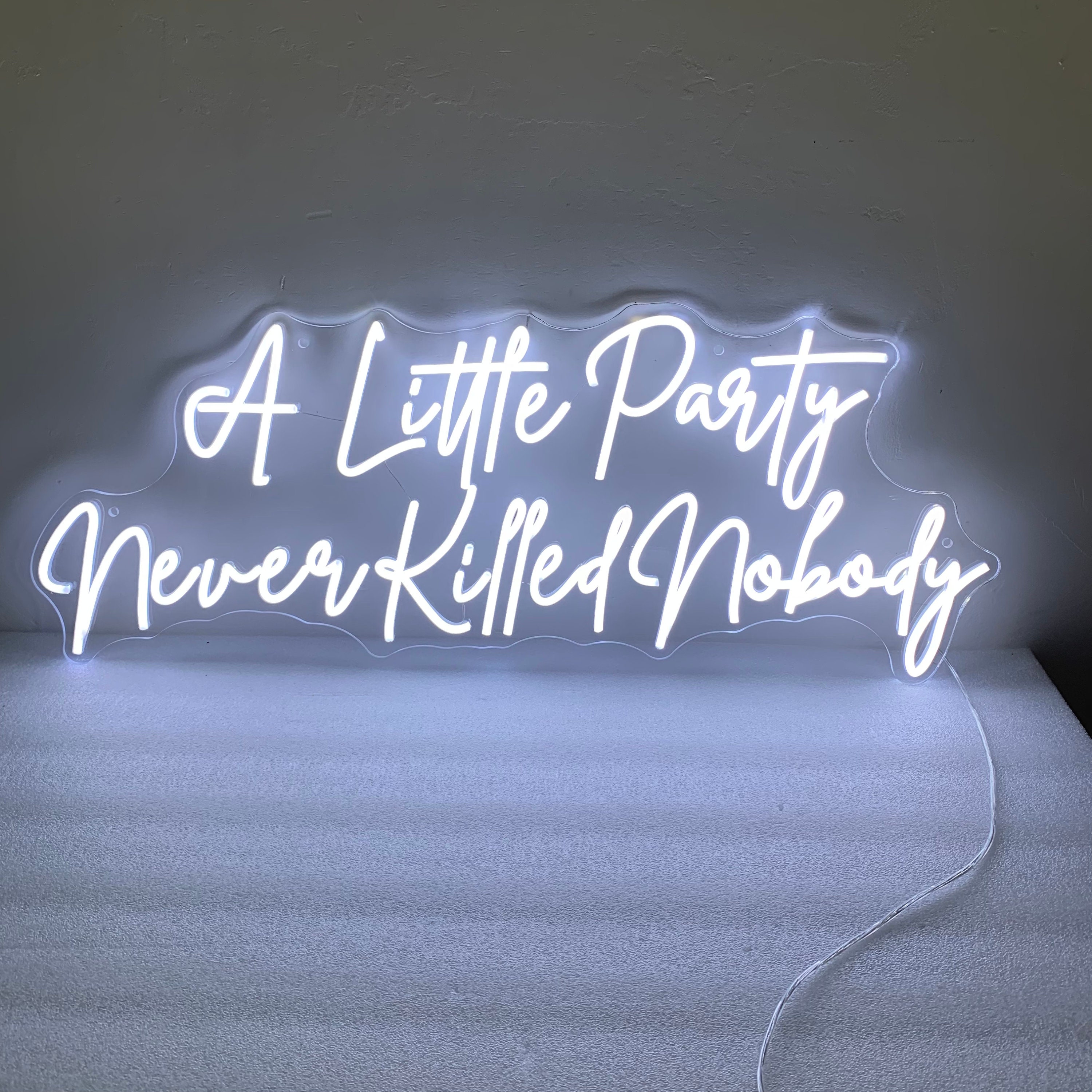 A Little Party Never Killed Nobody Neon Sign, Party Decor, Pink Led Sign Light for Party Event Decor