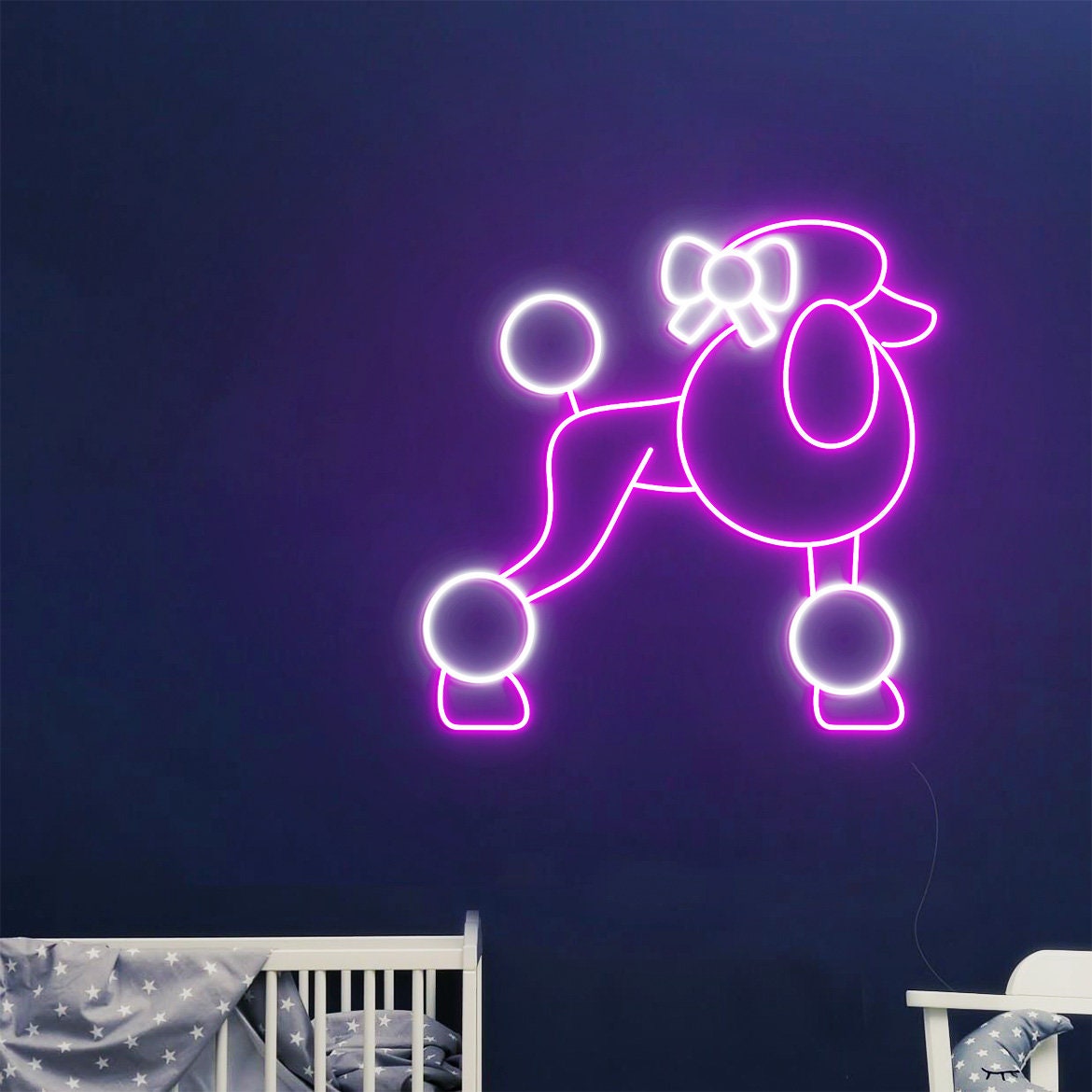 Cute Poodle Dog Neon Sign, Dog Pet Shop Wall Decor, Dog Salon Wall Art, Gift for Dog Lover, Dog Neon Sign Wall Art
