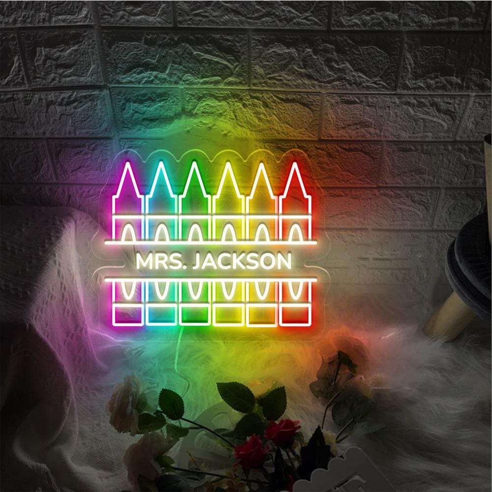 Customized Name Teacher Neon, Personalized Teacher Neon, Custom Teacher Neon, Gift for Teachers, Kindergarten Teacher, Teacher Appreciation