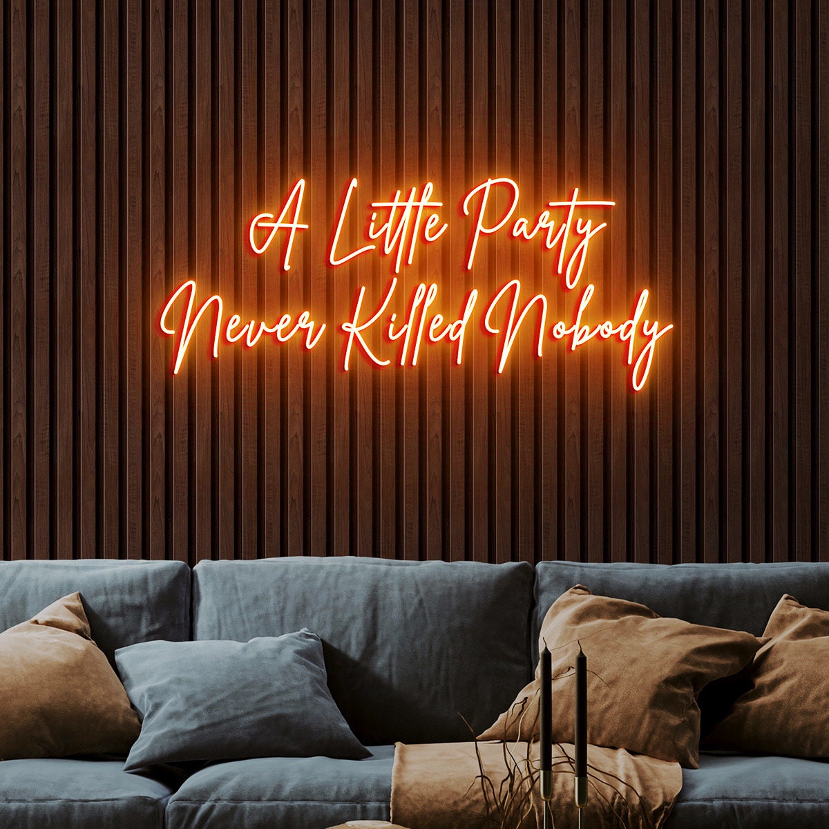 A Little Party Never Killed Nobody Neon Sign, Party Decor, Pink Led Sign Light for Party Event Decor