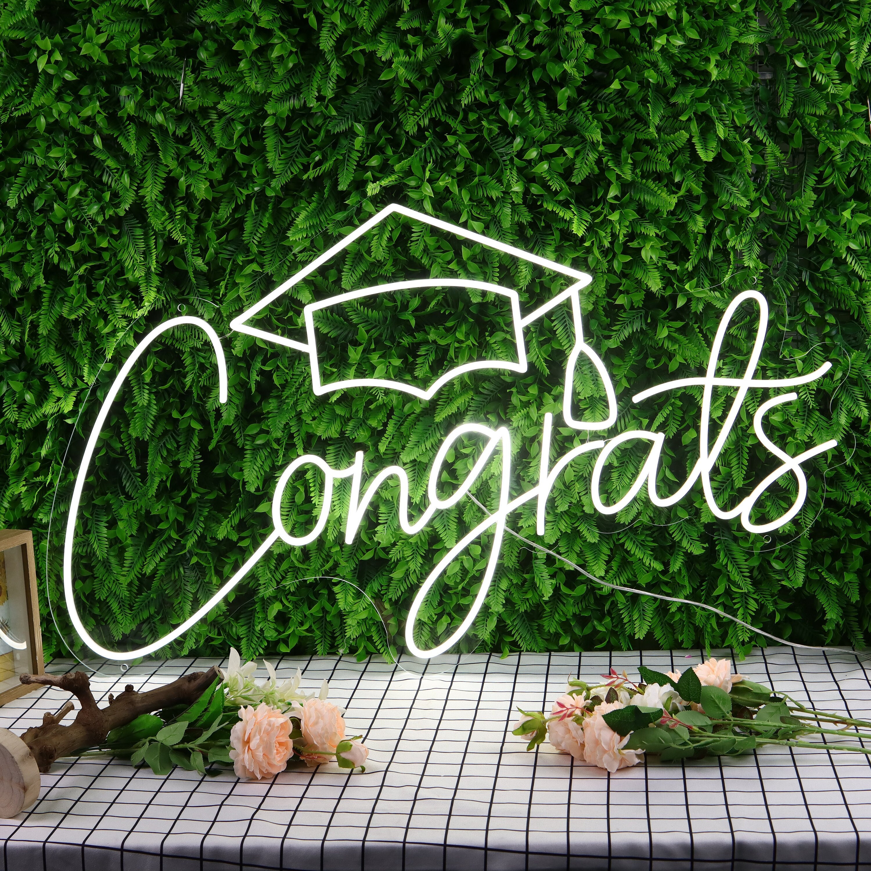 Congrats Neon Sign,Congrats Name Sign,Custom Congrats Neon Sign,Graduation Party Decorations Neon Sign,Party Wall Decor,Graduation Gift