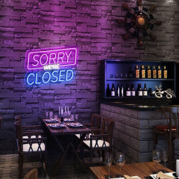 Close Neon Sign, Sorry We’re Closed Neon Sign, Close Business Led Sign, Close Store Sign, Close Shop Sign Close Wall Art Open and Close Sign