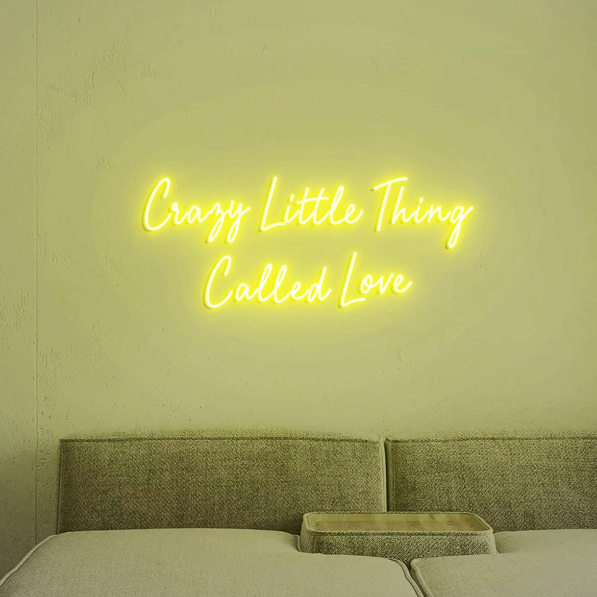 Crazy Little Thing Called Love Neon Sign Light Custom, Personalized Neon Light Pink Decor, Neon Light for Bar Party Decor