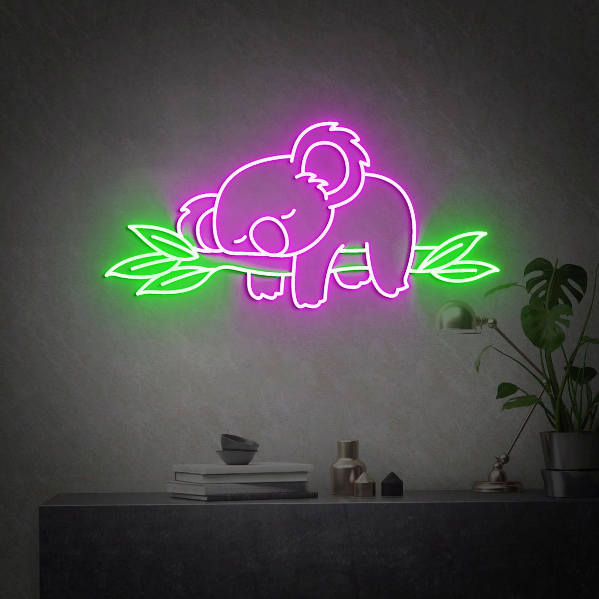 Koala Bear Neon Light, Cute Animals Neon Sign, Koala bear Bedroom Neon Sign, Koala Neon Light, Home Neon Lights, Kaola Neon Wall Decoration