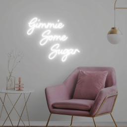 Custom Neon Sign Gimmie Some Sugar, Dessert Bar Wall Sign,Neon Light Sweets Shop Decor Idea, Candy Bar Shop Led Neon Sign