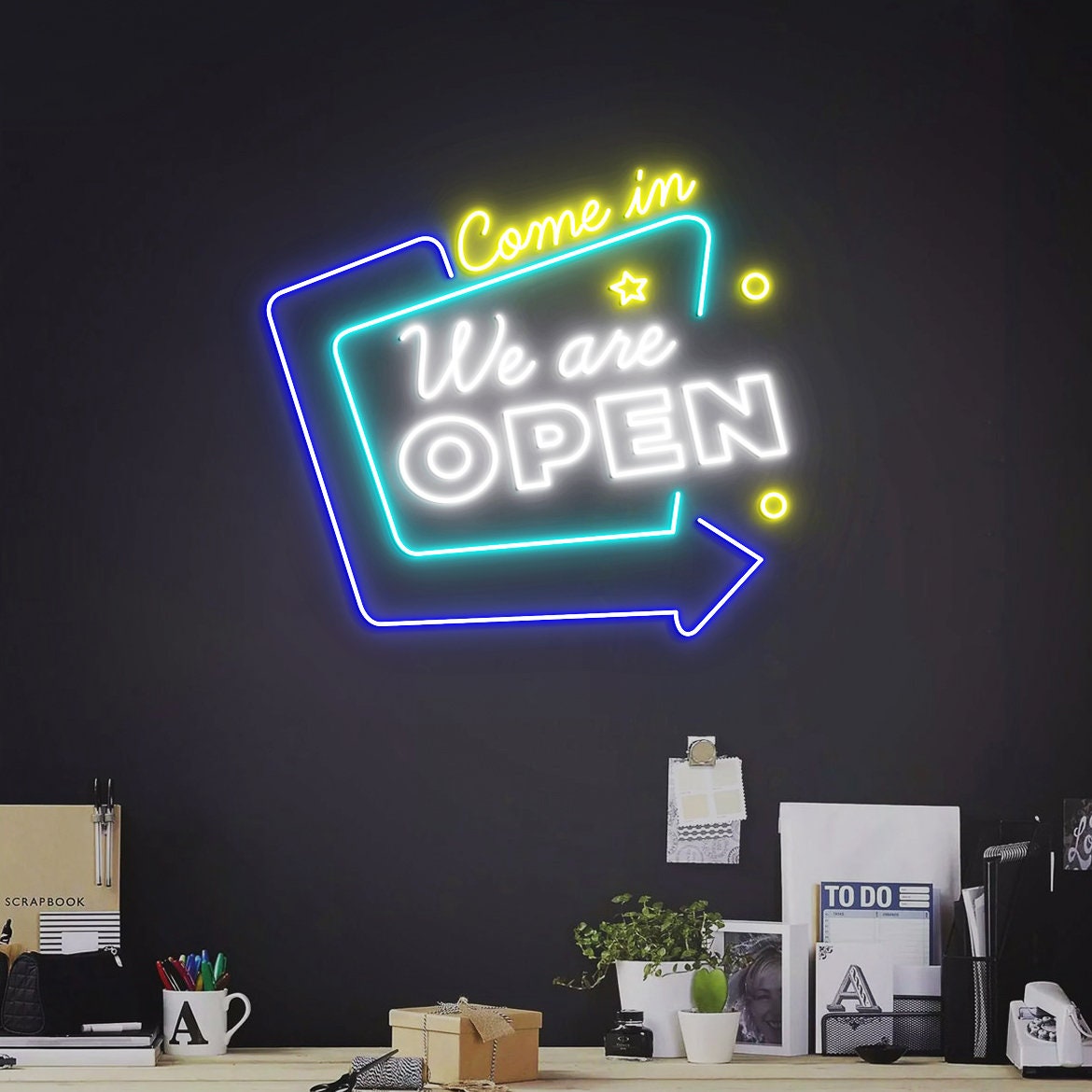 Come in We Are Open, Led Neon Sign, Custom Open Neon Light, Business Store Modern Open Sign, Shop Door Sign
