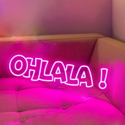 Ohlala LED Neon Sign, French Chic Wall Decor, Aesthetic Room Light, Modern LED Neon Art, Glamorous Decor for Home, Salon or Events
