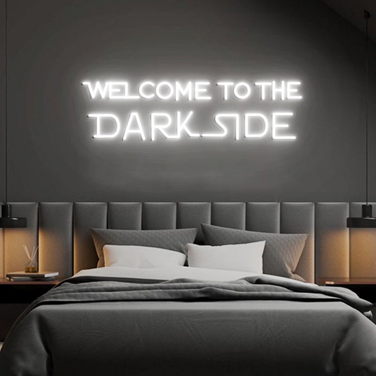 Welcome to the Dark Side, Neon Sign Light, Neon Signs for Game Room Man Cave Bedroom Wall Decor Birthday Gift