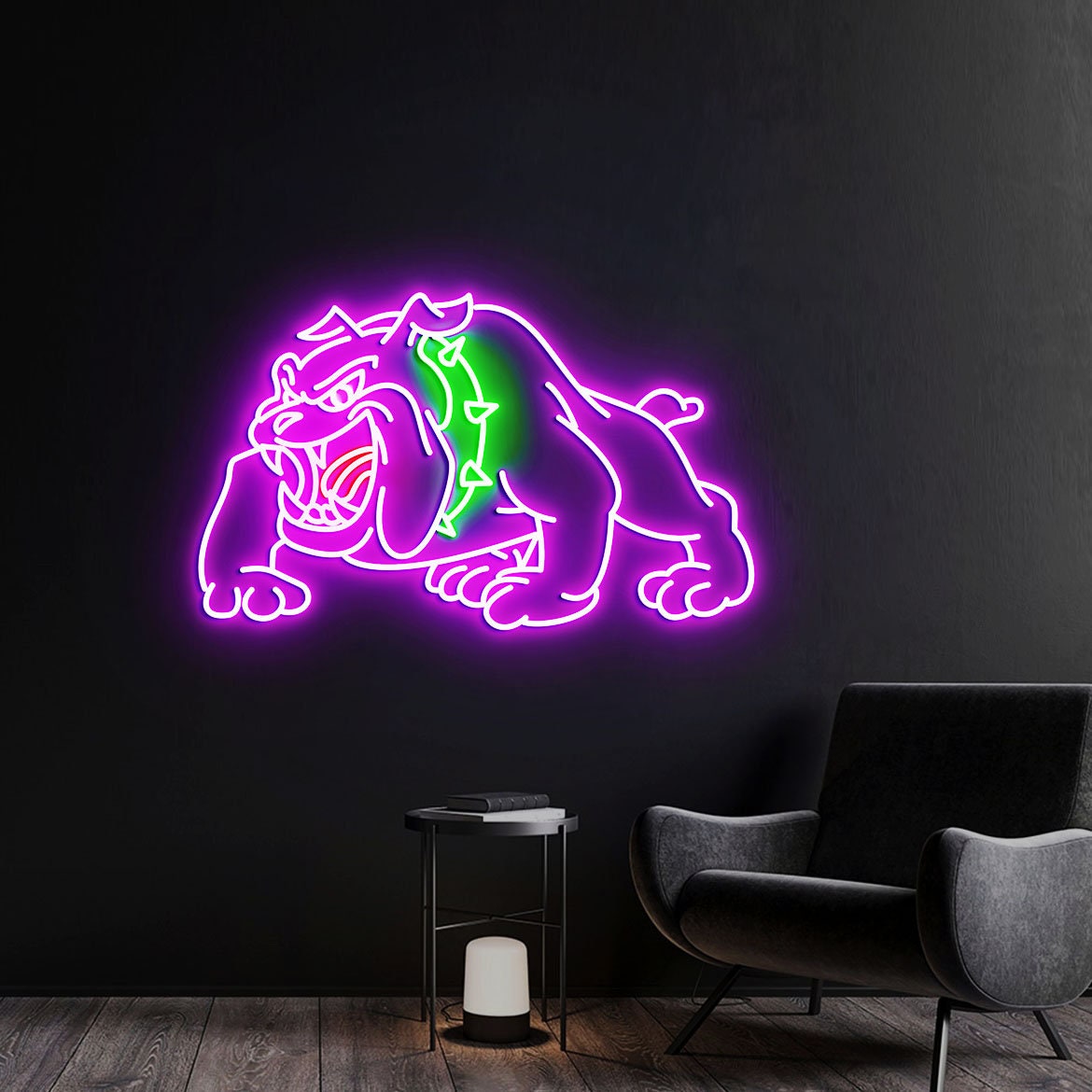 Bulldog Neon Light, Neon Sign Light Decor, Bulldog Bedroom Neon Sign, Bedroom Neon Lights, Home Neon Light, Animal Neon Sign Wall Decoration