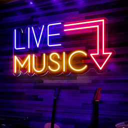 LIVE MUSIC Neon Sign |Neon Music Sign |Music Bar Led Sign |Music Studio Light Decor |Retro Decor |Neon Sign Wall Art |Live Show Party Decor