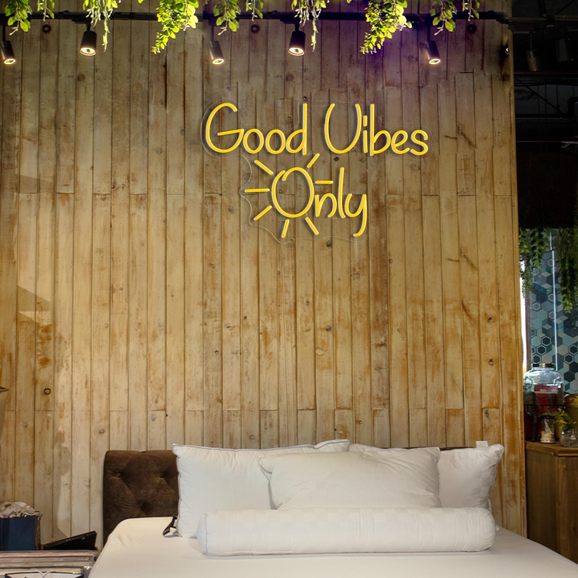 Good Vibes Only LED Neon Sign, Modern Wall Decor, Positive Vibes Neon Light, Aesthetic Room Decor, LED Wall Art, Custom Neon Sign