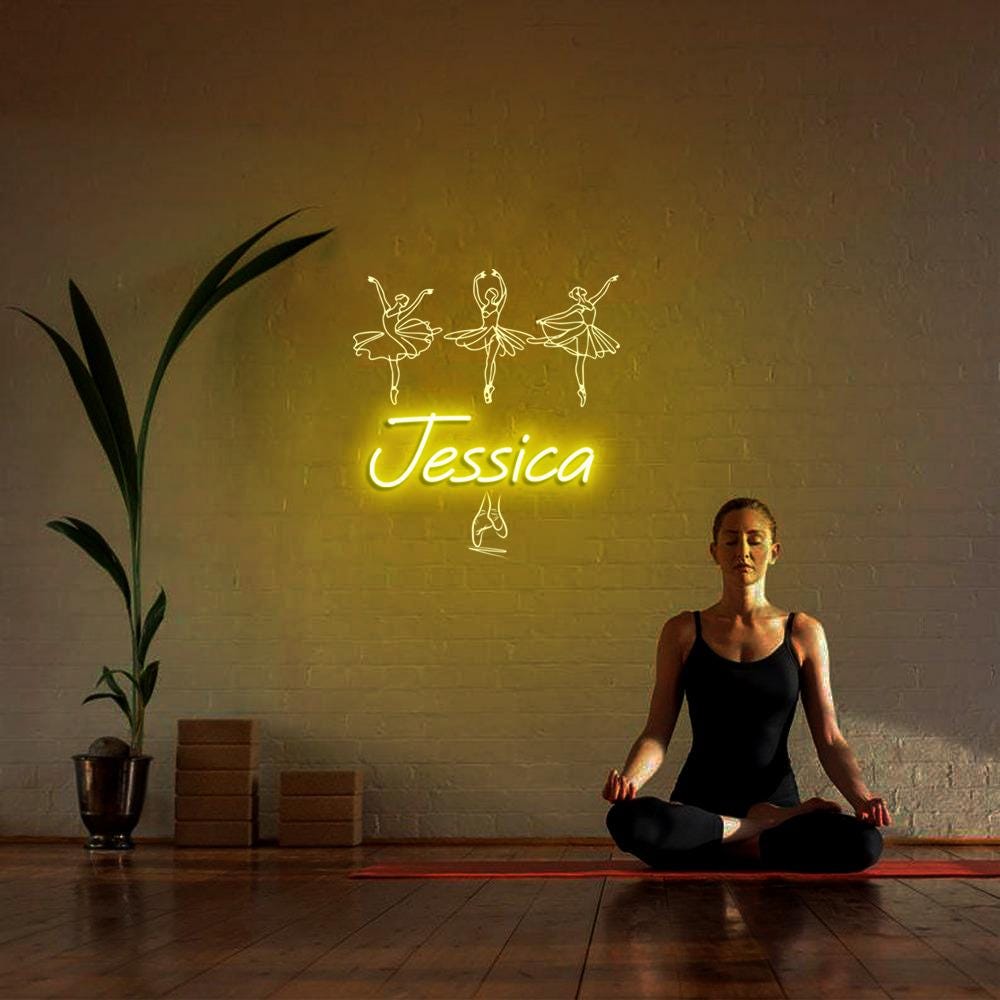 Personalized Name Ballet Neon Sign Gifts, Custom Ballerina Neon, Ballerina Neon ,Dance Teacher Gift, Dance Mom Neon Led, Gift For Dancer