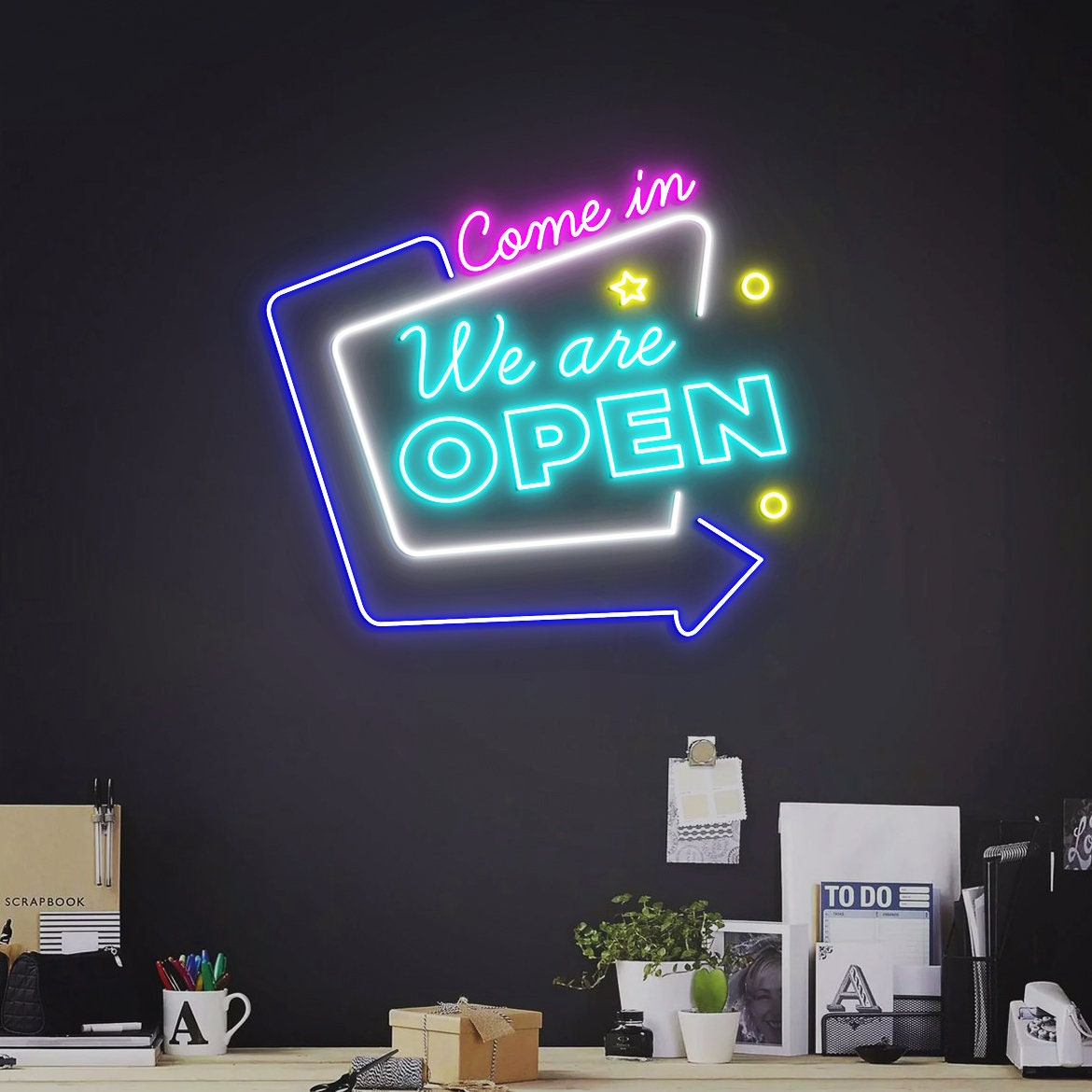 Come in We Are Open, Led Neon Sign, Custom Open Neon Light, Business Store Modern Open Sign, Shop Door Sign