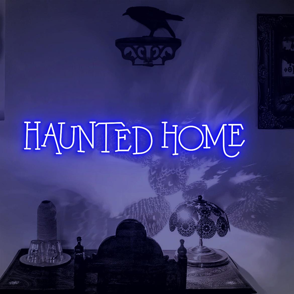 Haunted Home Sign, Haunted Sign Home Decor, Halloween Haunted Home Sign, Halloween Home Decor, Halloween Decor Idea, Haunted House Decor