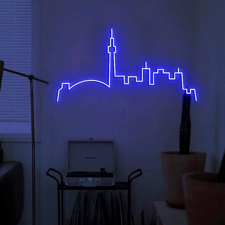 Toronto Skyline Neon Sign, Toronto City Decor, Skyline Neon Light, Custom Skyline Neon Sign