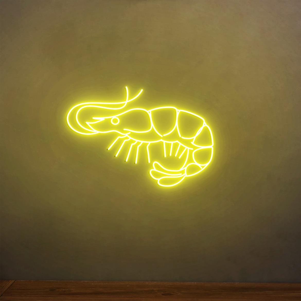 Shrimps Led Neon Light, Seafood Restaurant Wall Decor, Shrimps Decorations, Ocean Animals Shrimps, Shrimps Kitchen Chef Decor, Cute Shrimps