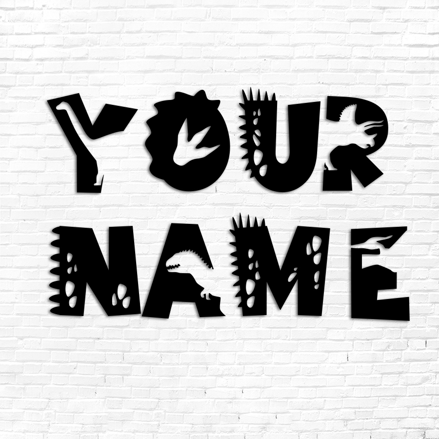 Dino Text – Custom Wall Art