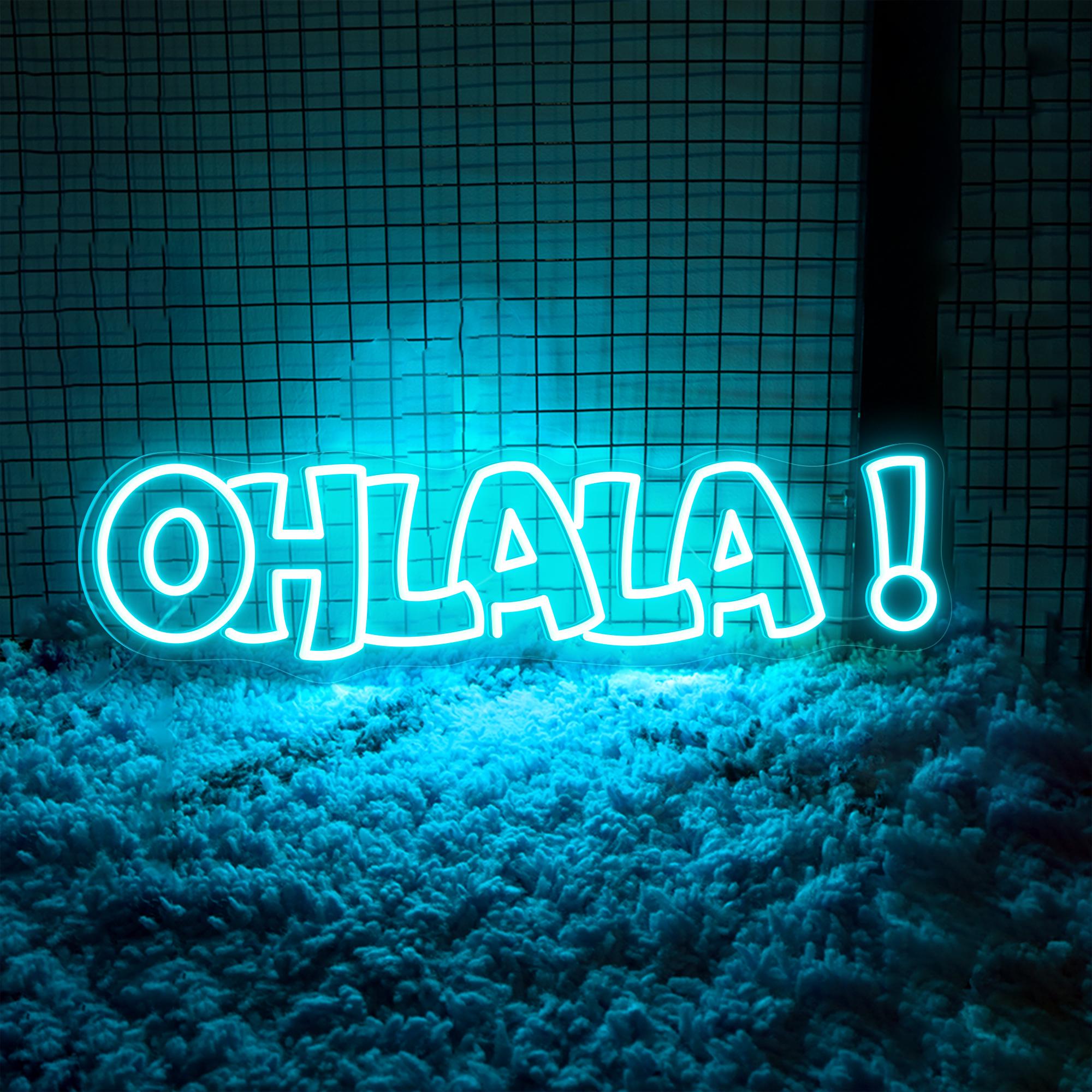 Ohlala LED Neon Sign, French Chic Wall Decor, Aesthetic Room Light, Modern LED Neon Art, Glamorous Decor for Home, Salon or Events