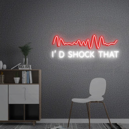 I'd shock that Neon Sign, Funny Nursing, Gift for Nursing Student, Sign for Nurse Room Decor, Cardiology Heart Nurse, Nursing Sign