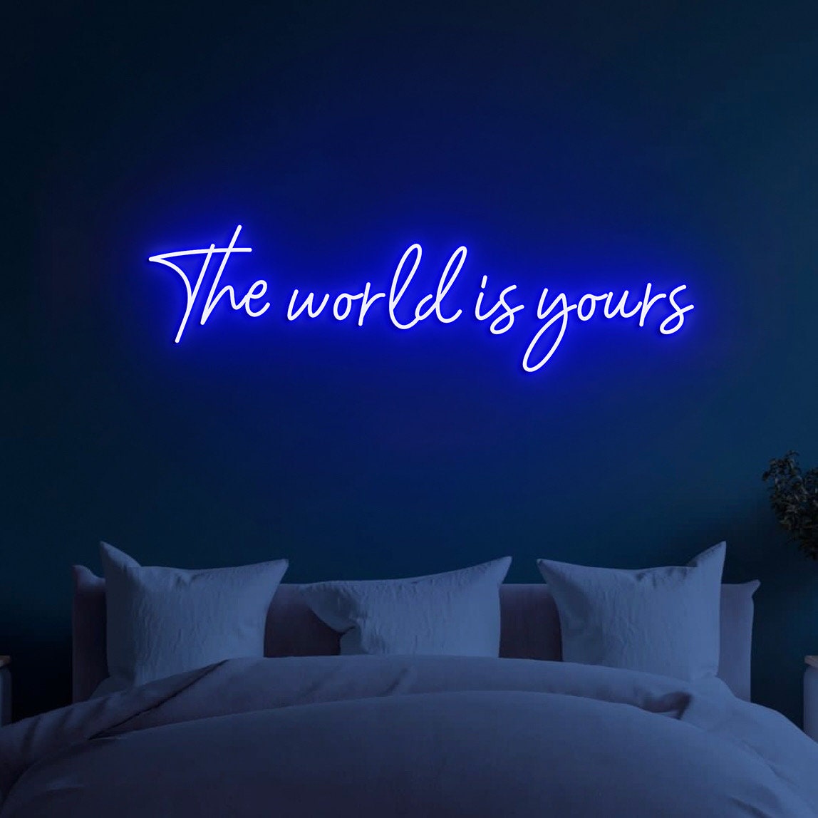 The world is yours Neon Sign, Neon Sign Bedroom, Neon Wall Art for Home Decor, Wall Hanging