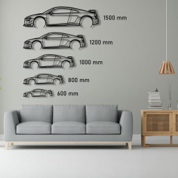 Audi R8 Coupé V10 Performance Raised Steel Wall Art