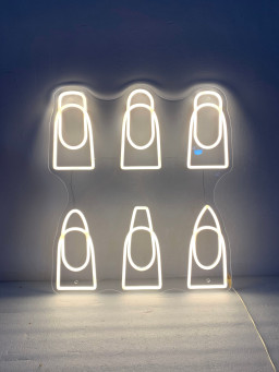 Nail Shapes Neon Sign, Nail Shapes Sign, Nail Beauty Salon Wall Sign, Nail Technician Gift, Sign for Tech Salon Room, Manicure Nail Shapes