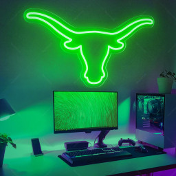 Longhorn Bull neon sign|Bull head led neon|Longhorn head skull light sign |Bull skull sign|Gift For Kids|Personalized Gifts|Texas Neon Sign