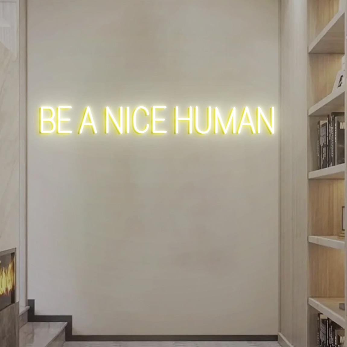 Be a Nice Human Neon Sign, Be a nice Human Wall Decor, Custom Neon Sign Positive Quote Home Vibe Decor, Be Kindness Quote Sign