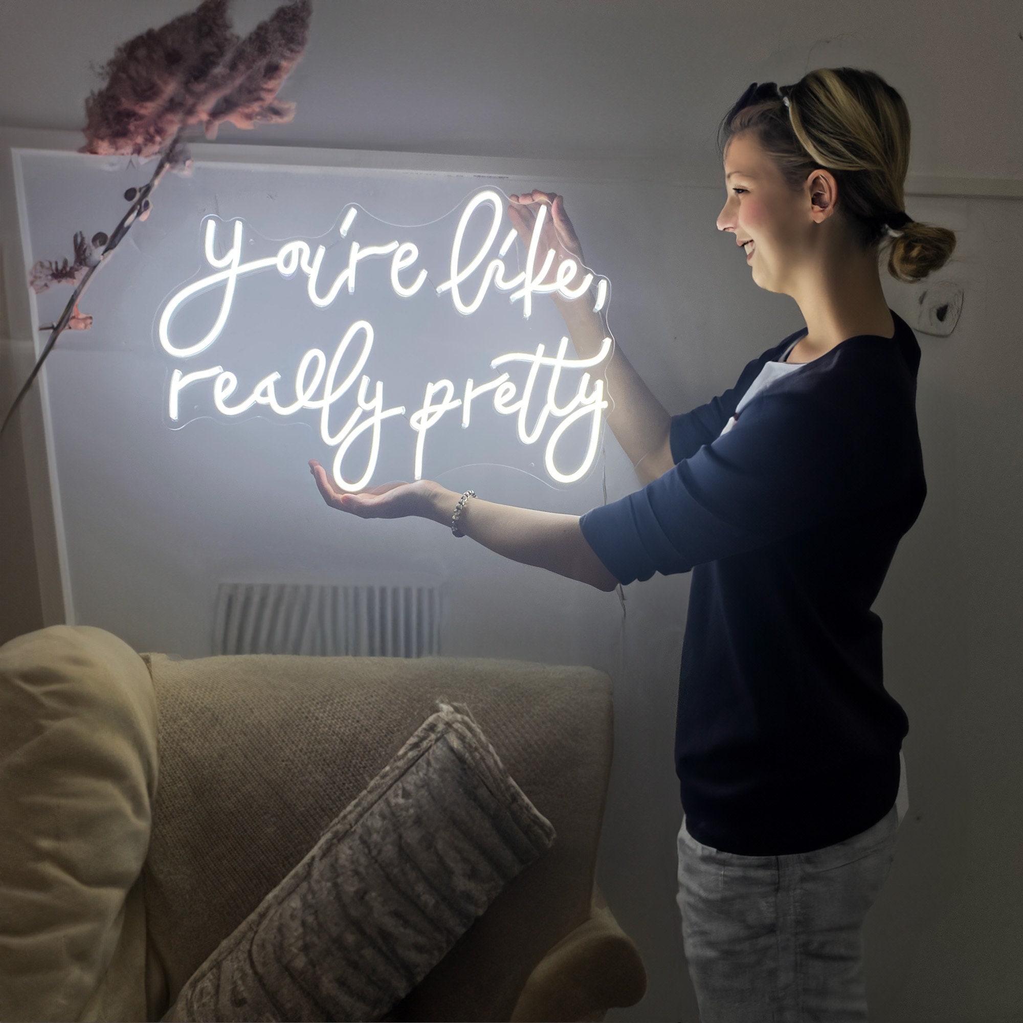 Custom Neon Sign You're Like Really Pretty Neon Signs Custom Wedding Neon Sign Aesthetic Neon Sign Bedroom Neon Name Sign ForKids