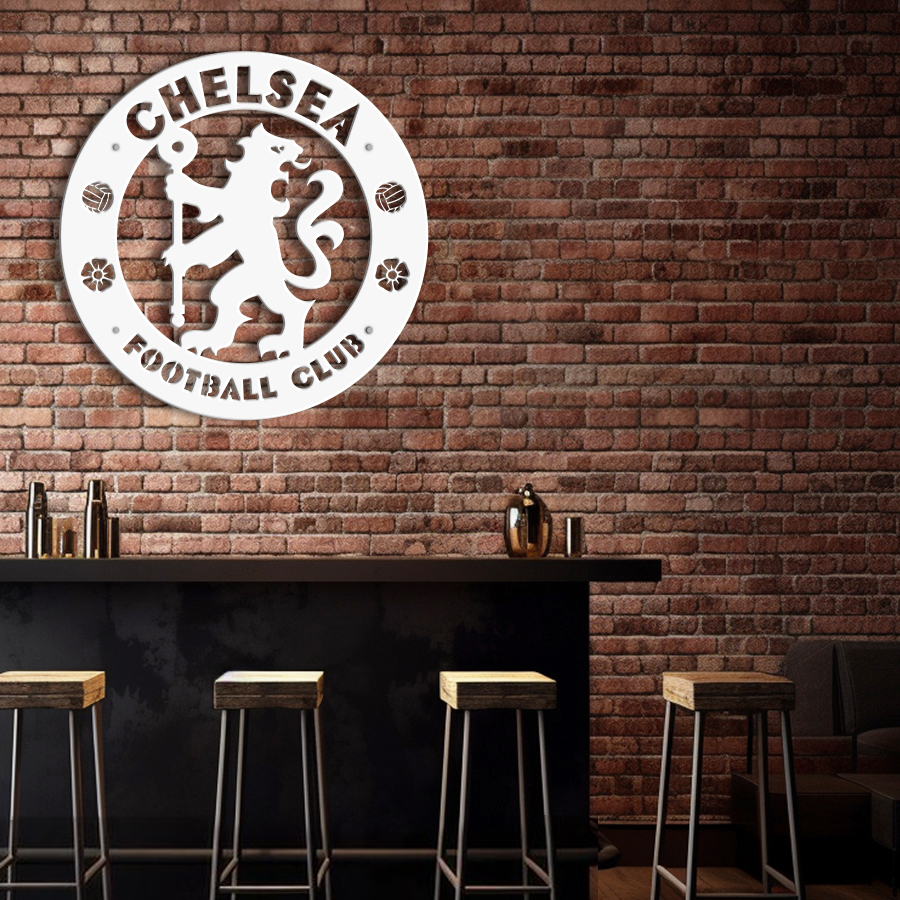 Chelsea FC Emblem Metal Signs Raised Steel Wall Art
