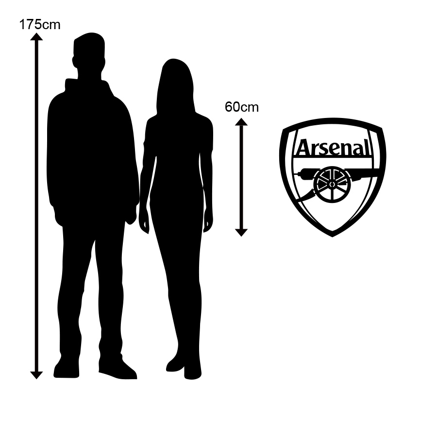 Arsenal FC Emblem Metal Signs Raised Steel Wall Art