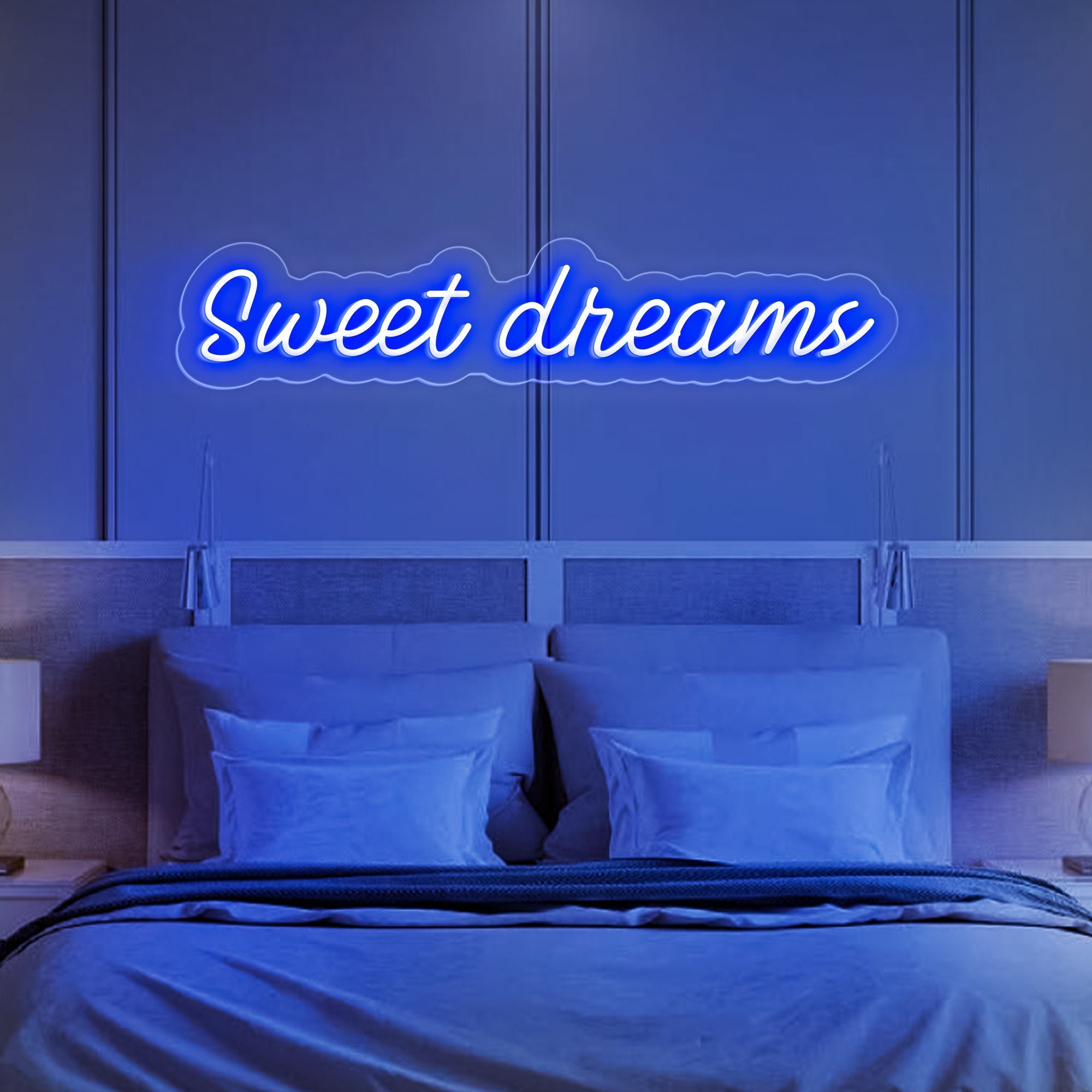 Sweet Dream Neon Sign Bedroom, Wall Art Night Light 3D Handmade Gift, Kid’s Room Home Decor,Neon Light Art,Bedroom Night Light
