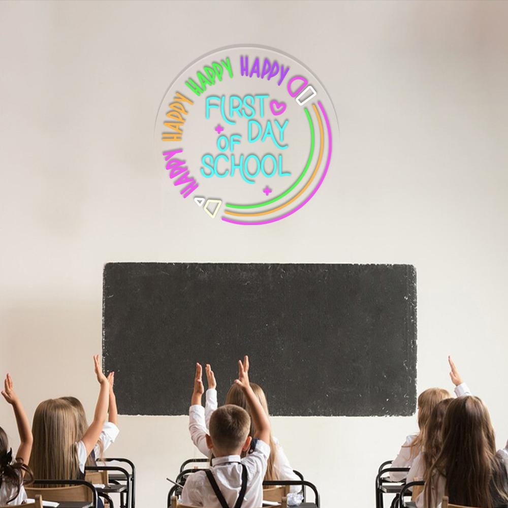 First Day of School Neon Sign, Happy First Day of School Neon, Teacher Life Neon, School Neon, 1st Day of School, Teacher Appreciation Gifts