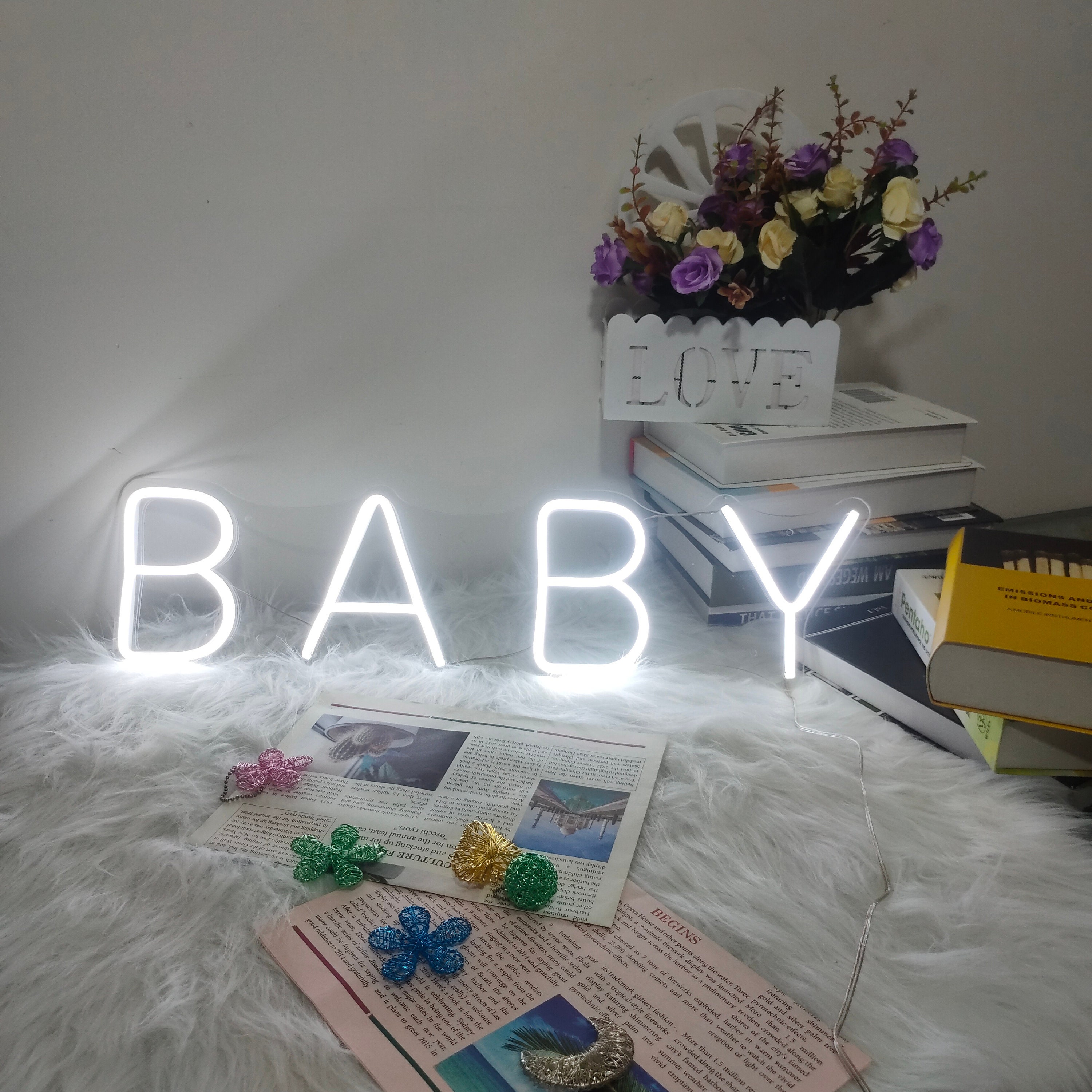 Neon Light Sign Custom Oh Baby Wedding decoration engagement party First birthday Gift 12V led Wall Room Home Bar Baby Shower Gender Reveal